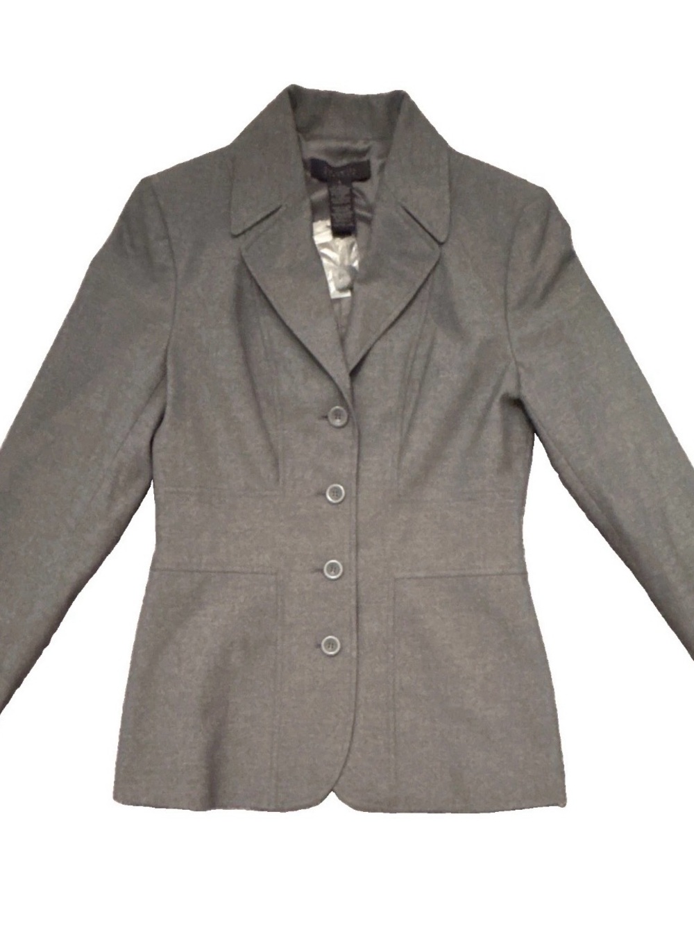 The Limited Stretch Gray Blazer Women’s 4-Button Lined Suit Jacket New!